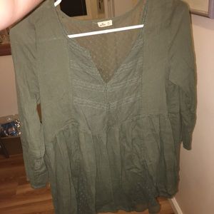 Olive Green Hollister Blouse
